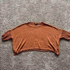 Short sleeve cropped Forever 21 sweater caramel